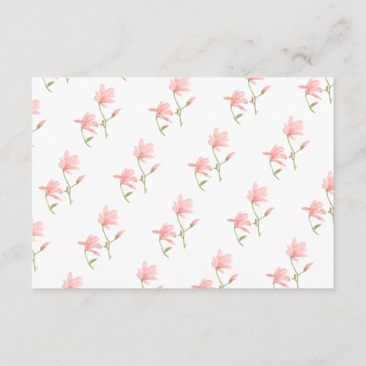 Elegante Peach Floral Bitte bringen Sie ein Rezept Begleitkarte (Rückseite)