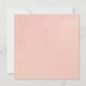 Elegante Peach Floral Wasserfarbe Save the Date (Rückseite)