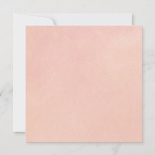 Elegante Peach Floral Wasserfarbe Save the Date (Rückseite)