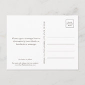 Elegante Peach Floral Wasserfarbe Save the Date Ankündigungspostkarte (Rückseite)