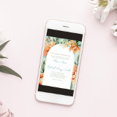 Elegante Peach Floral Wedding Boho Arch Einladung