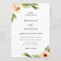 Elegante Peach Floral Wedding