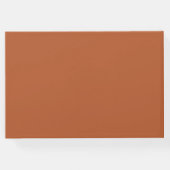 Elegante Peach Garden Floral Wedding Gästebuch (Rückseite)