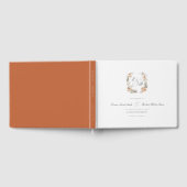 Elegante Peach Garden Floral Wedding Gästebuch (Voll)