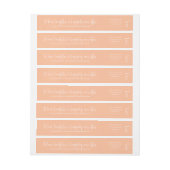 Elegante Peach Minimalistisch Script Simple Weddin (Bogen)