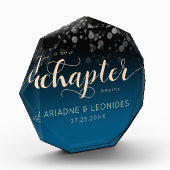 Elegante Peach Oceanic Blue Wedding ein neues Kapi Fotoblock (Links)