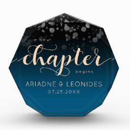 Elegante Peach Oceanic Blue Wedding ein neues Kapi Fotoblock