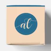 Elegante Peach Oceanic Blue Wedding ein neues Kapi Geschenkschachtel (Oben)