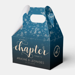 Elegante Peach Oceanic Blue Wedding ein neues Kapi Geschenkschachtel