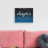 Elegante Peach Oceanic Blue Wedding ein neues Kapi Leinwanddruck (Insitu (Wohnzimmer))