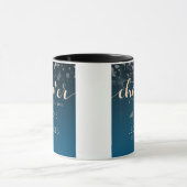 Elegante Peach Oceanic Blue Wedding ein neues Kapi Tasse (Zentrum)