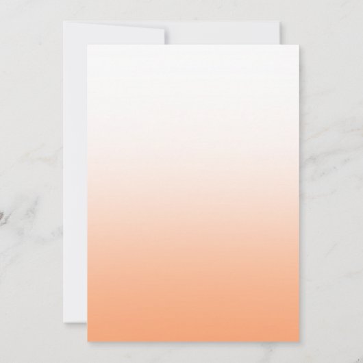 Elegante Peach Orange Fuzz Hochzeit Open Seating (Rückseite)