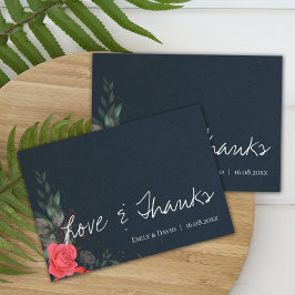 Elegante Peach Orange Liebe & danke Hochzeit