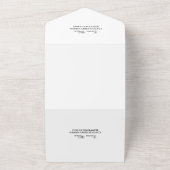 Elegante Peach Pink Burgundy Blumenhochzeit All In One Einladung (Außenbereich)