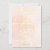 Elegante Peach Pink Corporate Party Einladung (Rückseite)
