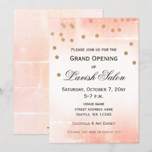 Elegante Peach Pink Corporate Party Einladung