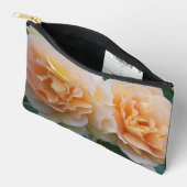 Elegante Peach Rose Floral Zubehörtasche (Offen)