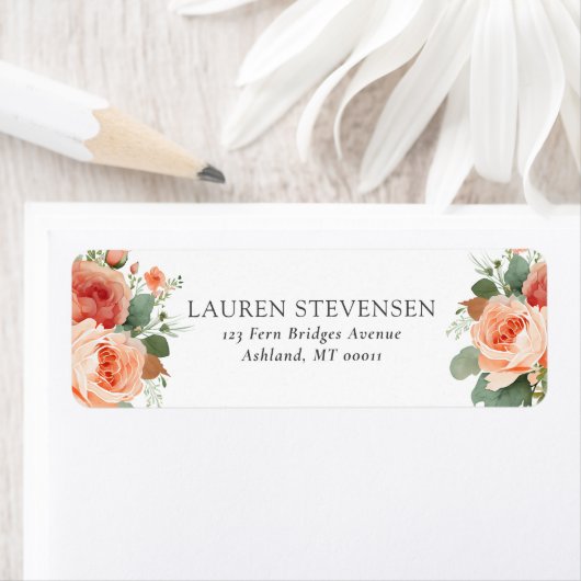 Elegante Peach Rose Hochzeit im Herbst (Insitu)