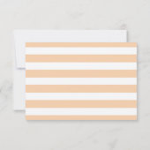 Elegante Peach Rose Mint Floral Wedding RSVP Karte (Rückseite)