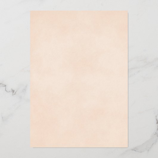 Elegante Peach Rose mit Rose Gold Brautparty Folieneinladung (Rückseite)