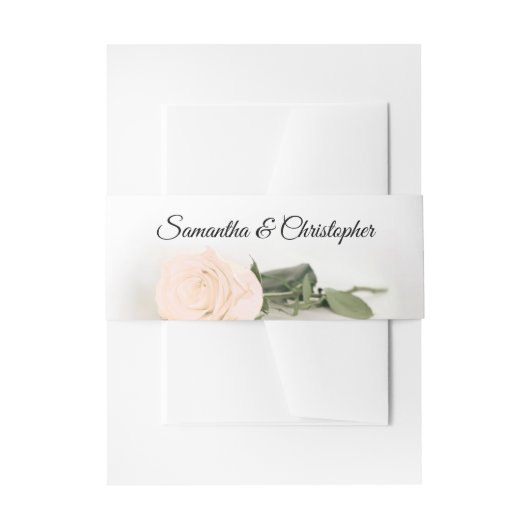Elegante Peach Rose Simple Glam Wedding Einladungsbanderole (Vorderseite Beispiel)