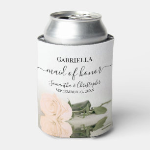 Elegante Peach Rose Trauzeugin Hochzeit Dosenkühler