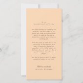 Elegante Peach Scalloped Band 6 Foto Chic Wedding Dankeskarte (Rückseite)