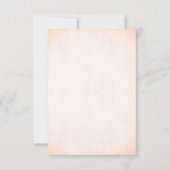 Elegante Peach & Silver Sparkle RSVP Karte (Rückseite)