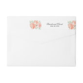 Elegante Peach Wassercolor Blumenhochzeit (Rückseite)