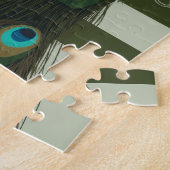 Elegante Peacock Bird Bird Liebhaber Puzzle (Seite)