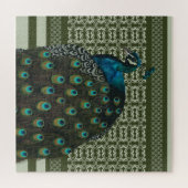 Elegante Peacock Bird Bird Liebhaber Puzzle (Horizontal)