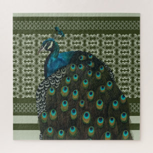 Elegante Peacock Bird Bird Liebhaber Puzzle