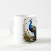 Elegante Peacock Coffee Tasse (Vorderseite Links)