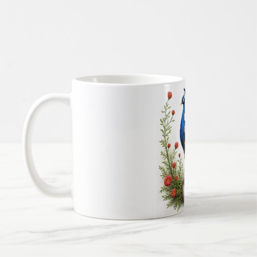 Elegante Peacock Coffee Tasse (Links)