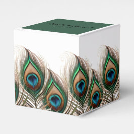 Elegante Peacock Feather Gastgeschenk Hochzeit Box Geschenkschachtel