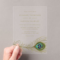 Elegante Peacock Feather Vintage Wedding