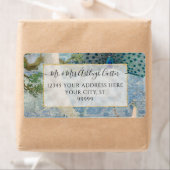 Elegante Peacock Feathers White Blue Gold Wedding (Insitu)