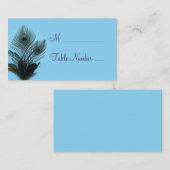 Elegante Peacock-Platzkarte (türkis) Platzkarte (Vorne/Hinten)