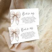 Elegante Pearl Bow Baby Shower Books für Baby Begleitkarte