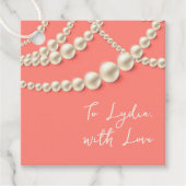 Elegante Pearl-Geschenkmarke - "To (Name), With Li Geschenkanhänger (Vorderseite)