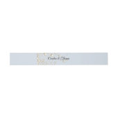 Elegante Pearl Gold Script Hochzeit Romantische Pe Einladungsbanderole (Flach)