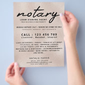 Elegante Pearl Notary Loan Agent Flyer (Hand)