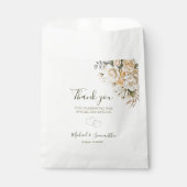 Elegante Pearl White und Elvory Rose Wedding Geschenktütchen (Vorderseite)