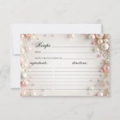 Elegante Pearls Brautparty Rezept Karte (Vorderseite)