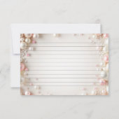 Elegante Pearls Brautparty Rezept Karte (Rückseite)