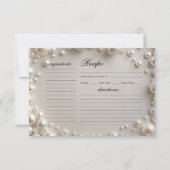 Elegante Pearls Brautparty Rezept Karte (Vorderseite)