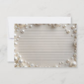 Elegante Pearls Brautparty Rezept Karte (Rückseite)