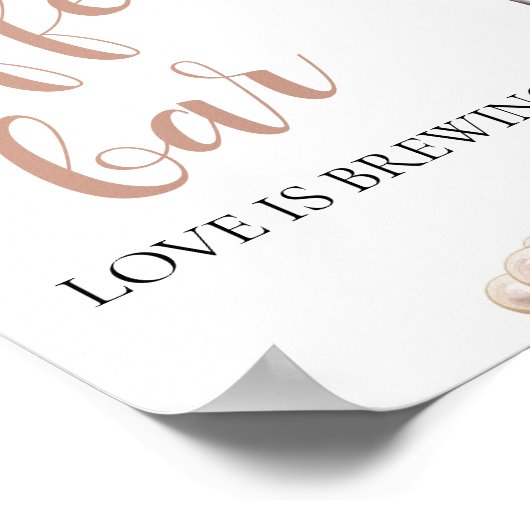 Elegante Pearls und Prosecco-Bar Poster (Ecke)