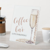 Elegante Pearls und Prosecco-Bar Sockelschild (In SItu)