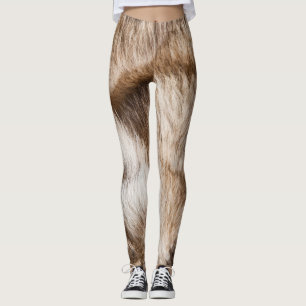 Elegante Pelzbeschaffenheit Leggings